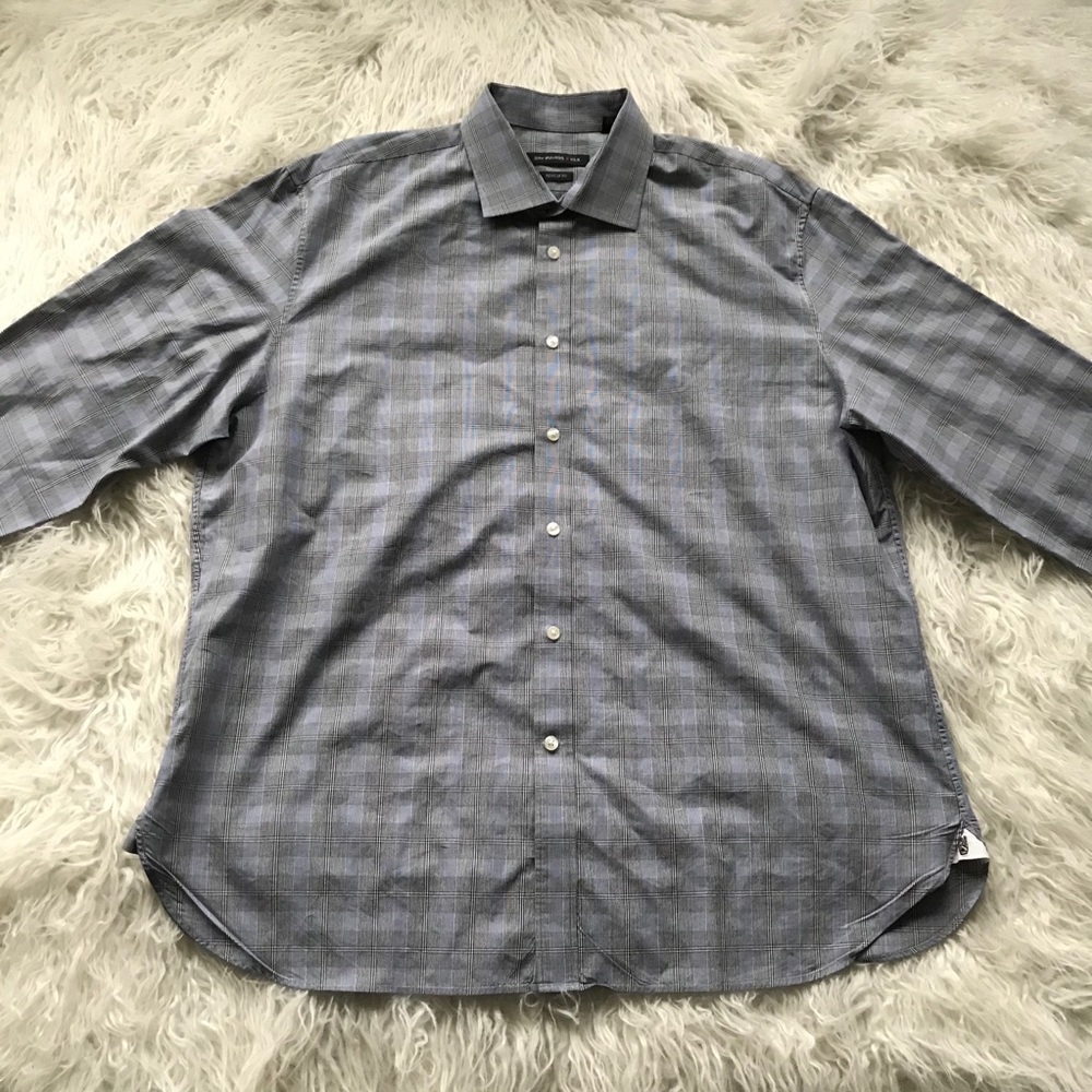 JOHN VARVATOS STAR‎ USA REGULAR FIT PLAID SHIRT
